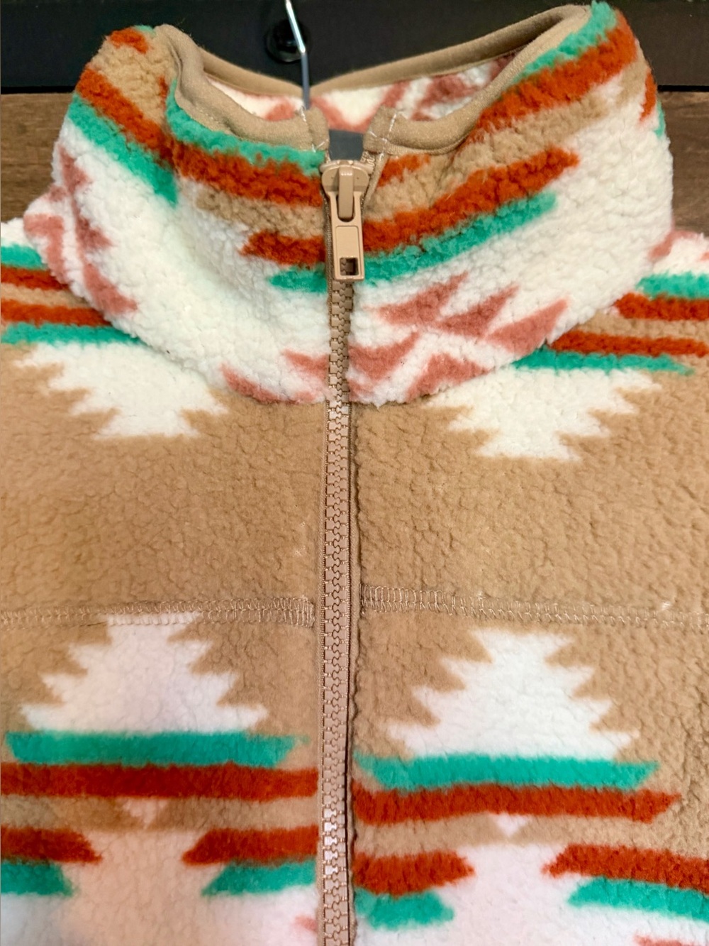 NWT Aztec Print Cropped Sherpa Jacket - Picture 8 of 13
